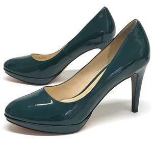 COLE HAAN Nike AIR Chelsea TEAL Green Pump Heel 11